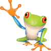 Young Frog Standing in for Ancient Frog